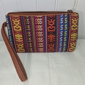 Colorful Patterned Wristlet Clutch